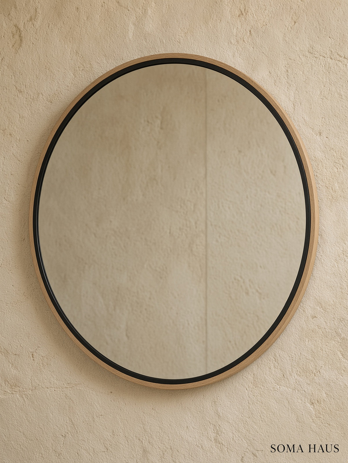 Soma Haus Black Scandi Thin-Frame Mirror