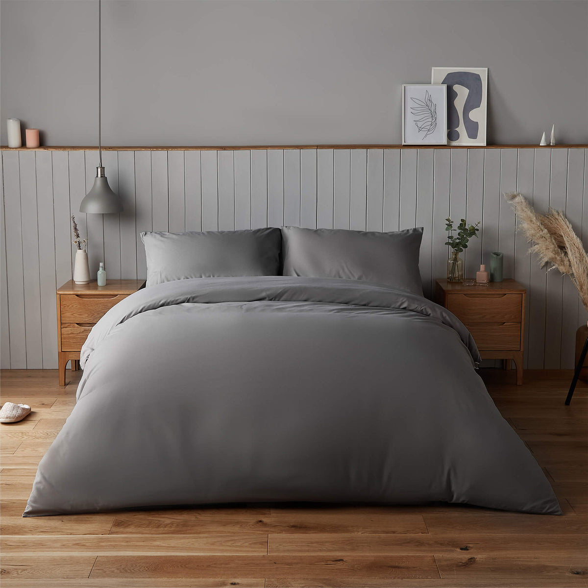 Soma Haus Silentnight Supersoft Duvet Set Charcoal