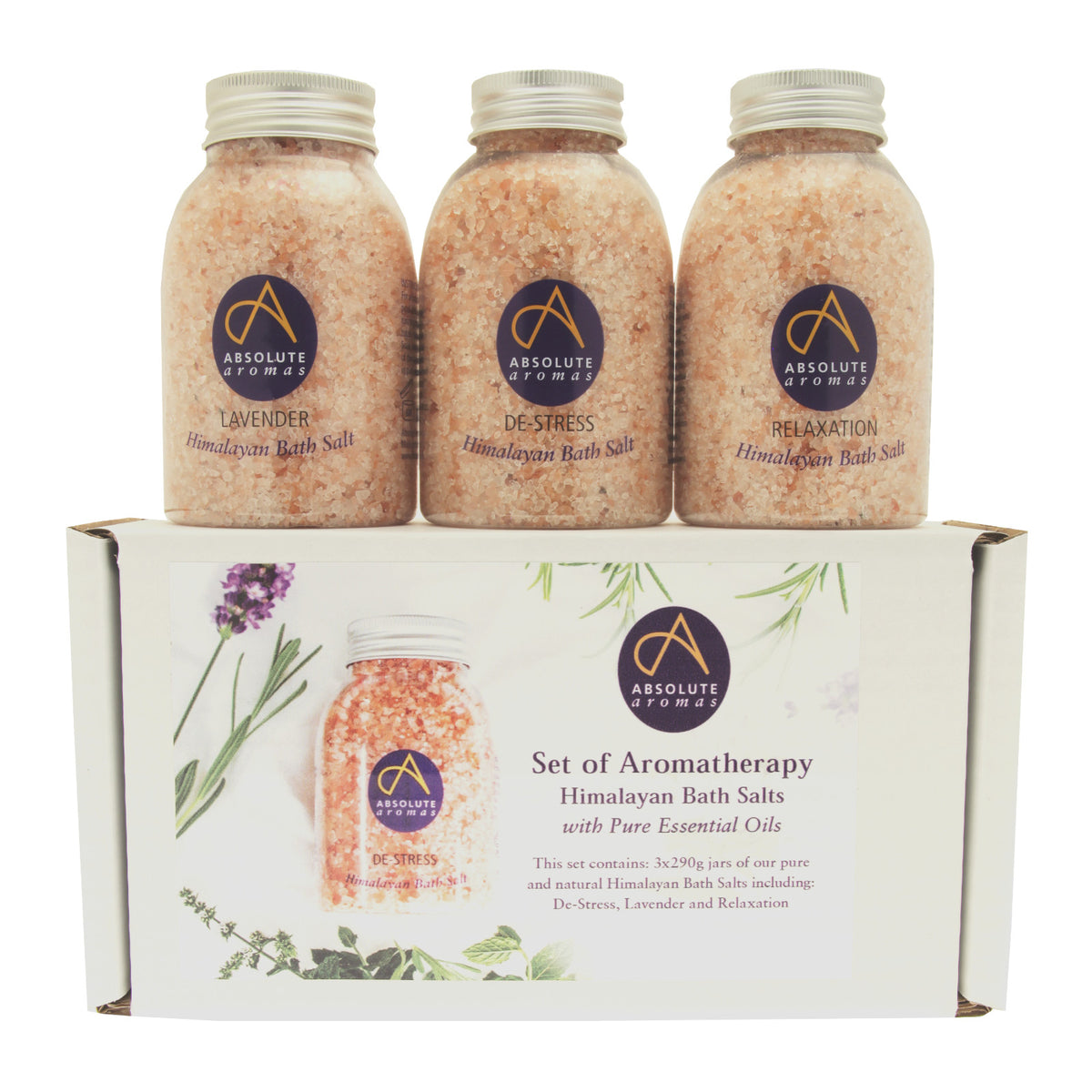 Soma Haus Absolute Aromas Pink Himalayan Bath Salts Set