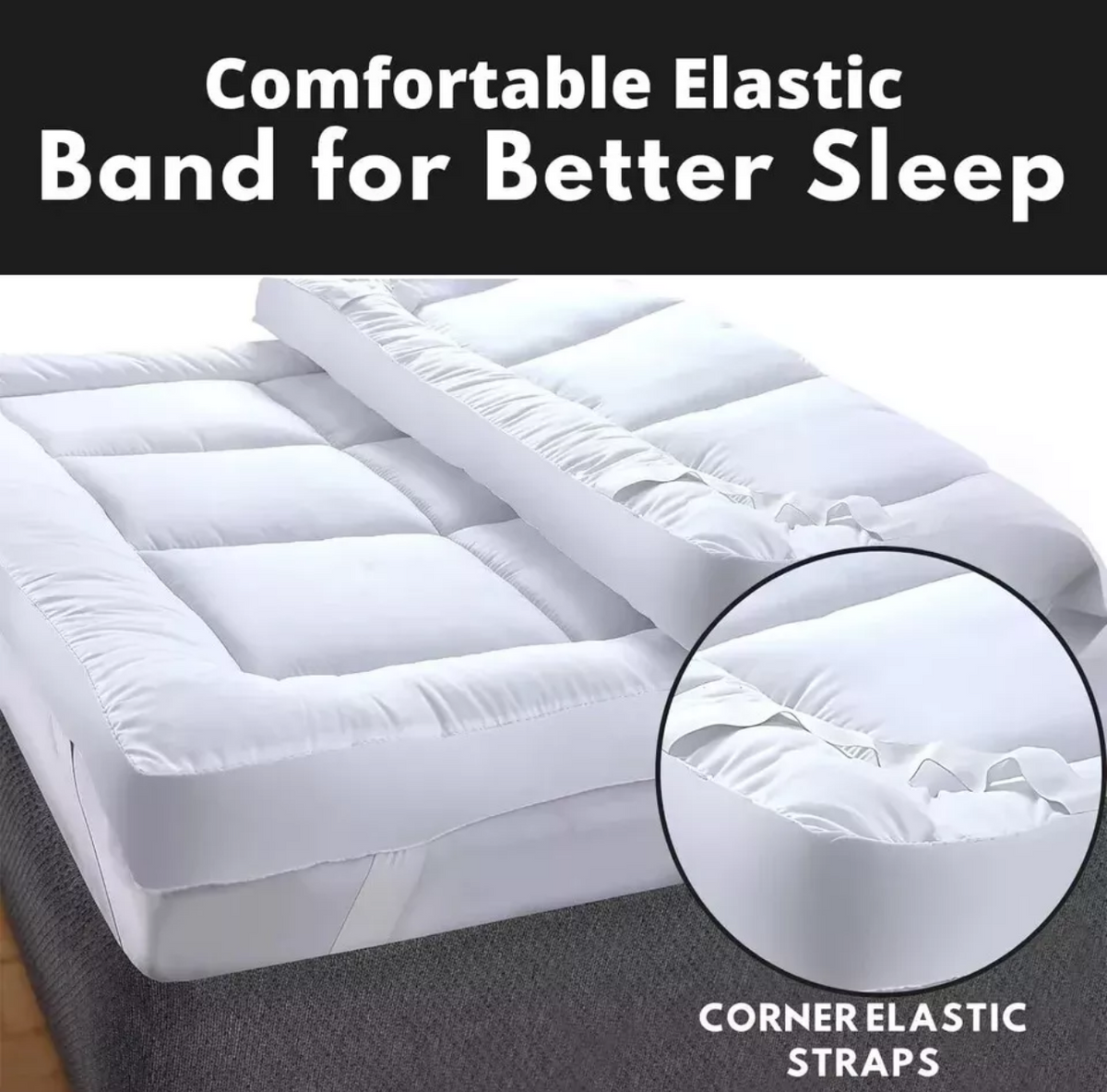 Soma Haus Mattress Topper - Hypoallergenic and Machine Washable