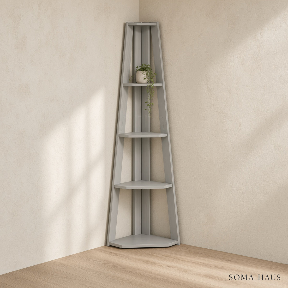 Soma Haus Corner Ladder Bookcase Grey
