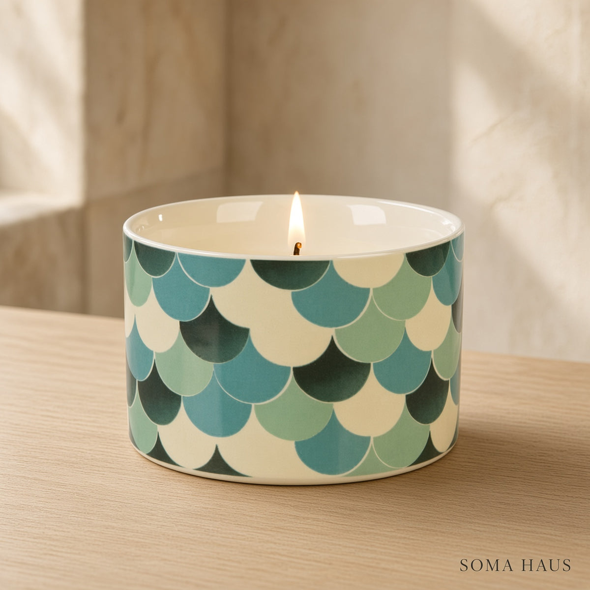 Soma Haus Fired Earth Green Tea and Bergamot Ceramic Candle