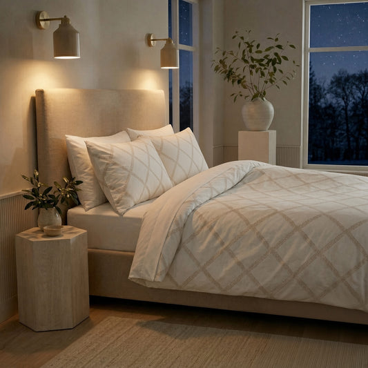 Reversible Diamond Duvet Cover Set