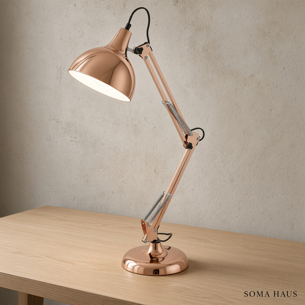 Soma Haus Copper Adjustable Desk Table Lamp