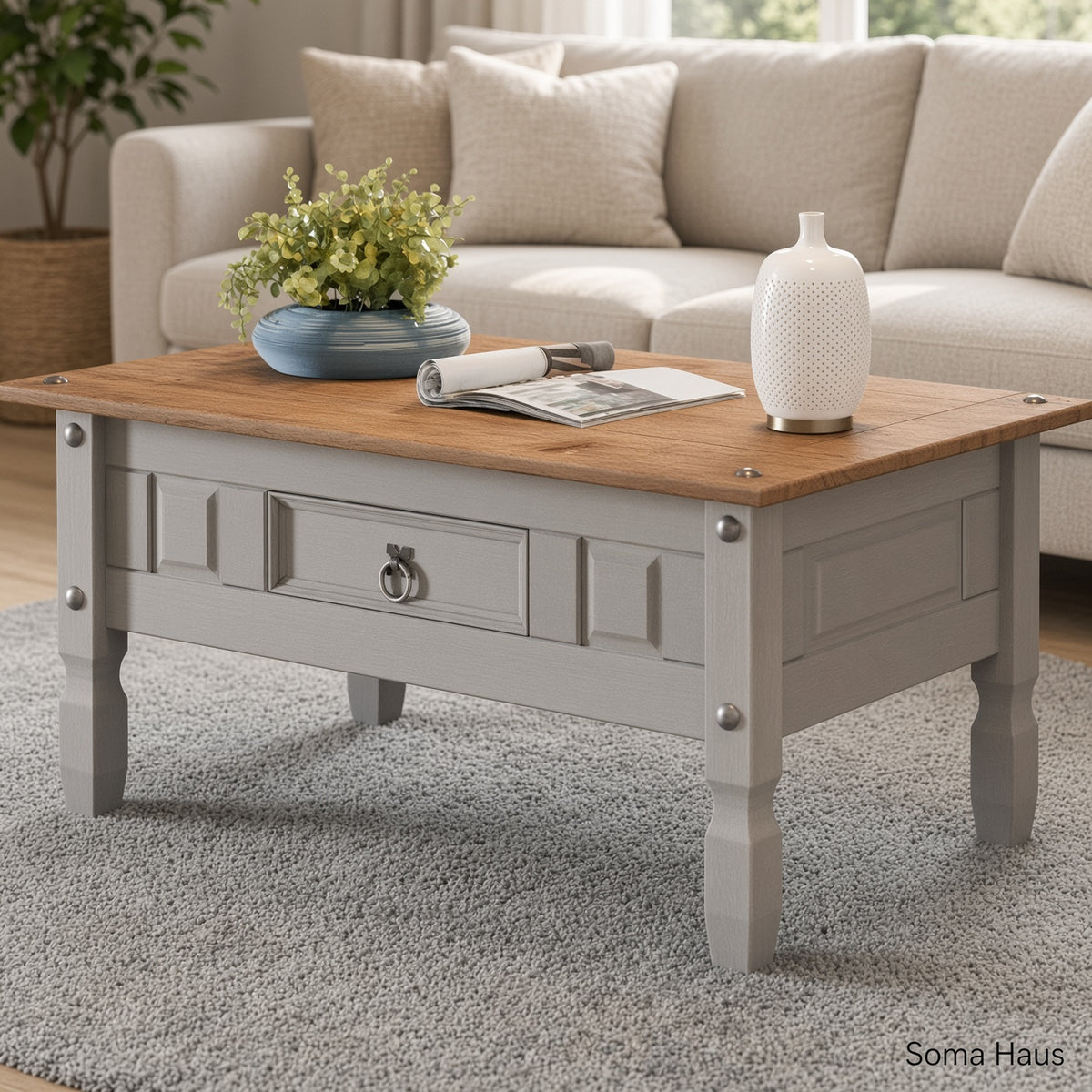 Soma Haus Coffee Table Grey Wax