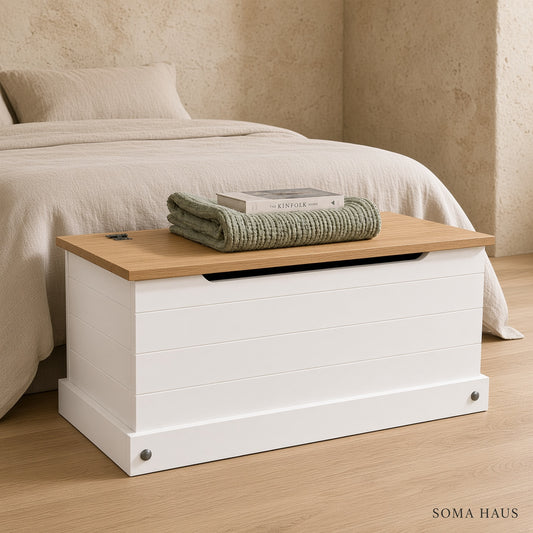 Soma Haus Blanket Box Whitewash
