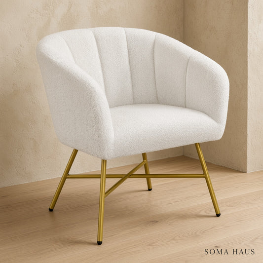 Soma Haus Boucle Barrel Accent Chair