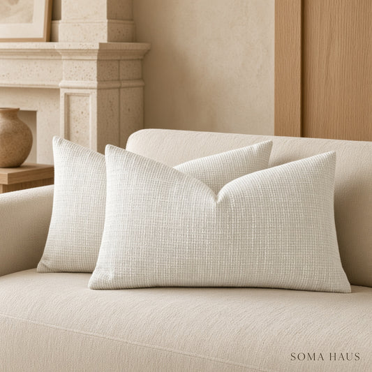 Soma Haus Linen Beige Cushion Covers Set of 2