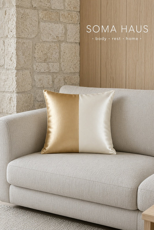 Soma Haus Cream Latte Striped Cushion Covers Set of 4