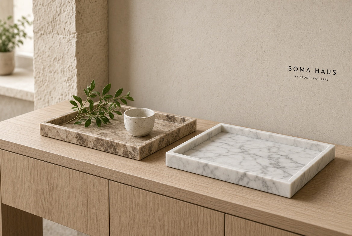 Soma Haus Marble Stone Vanity Tray