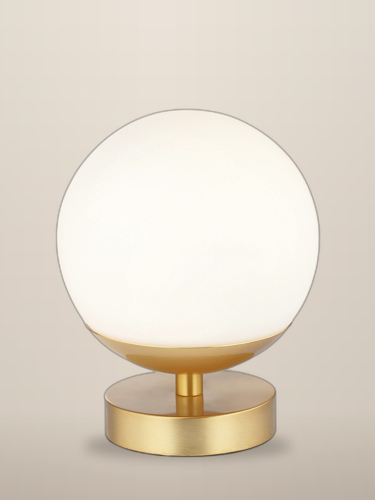 soma haus white globe gold base table lamp