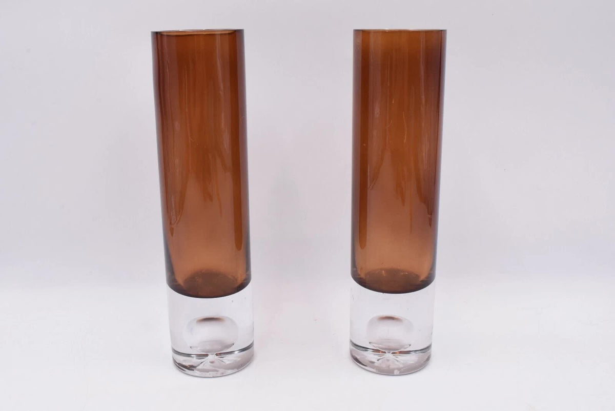 Soma Haus Amber Bubble Bud Vases (Pair)