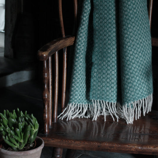Soma Haus Teal Wool Blanket