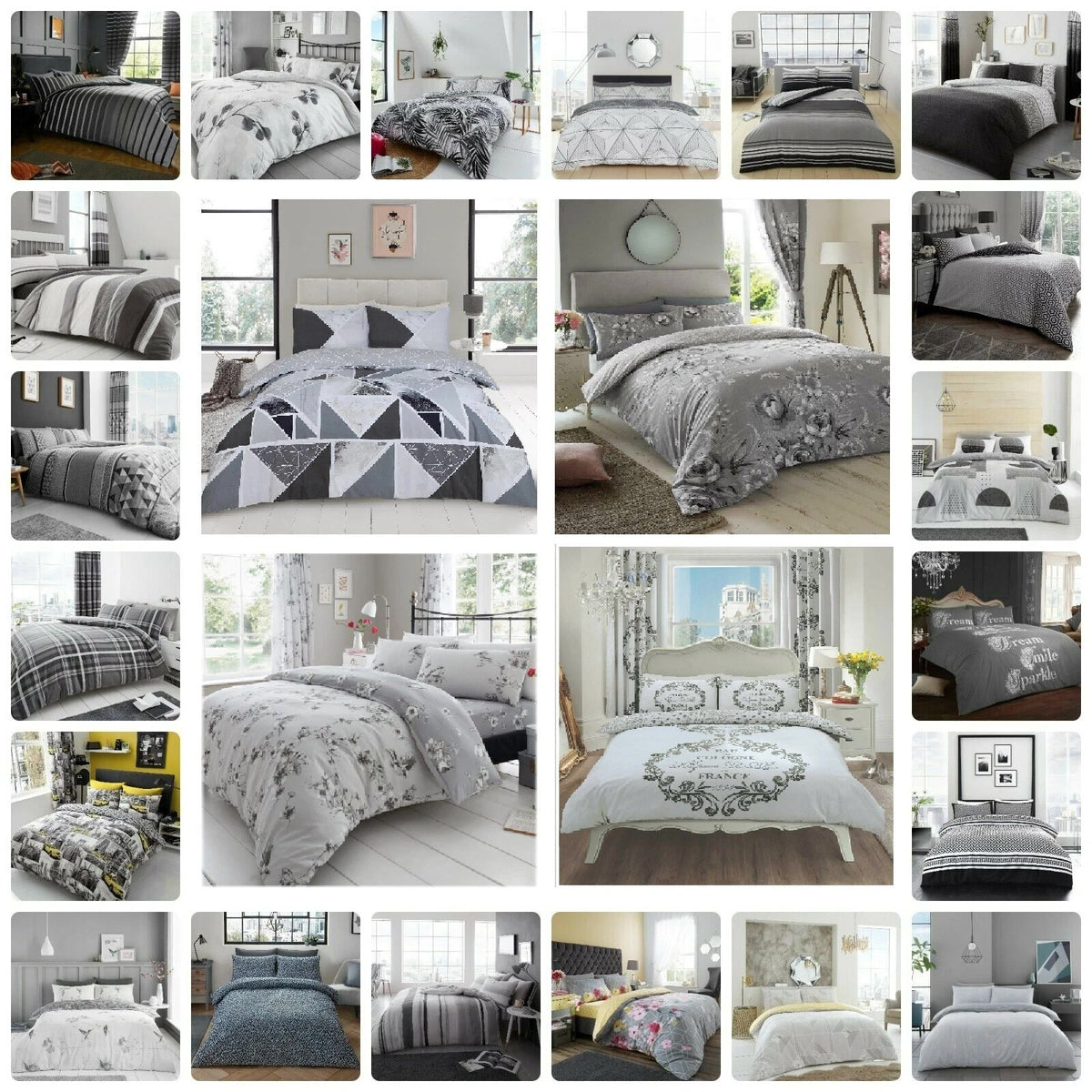 Soma Haus Grey Black Duvet Set