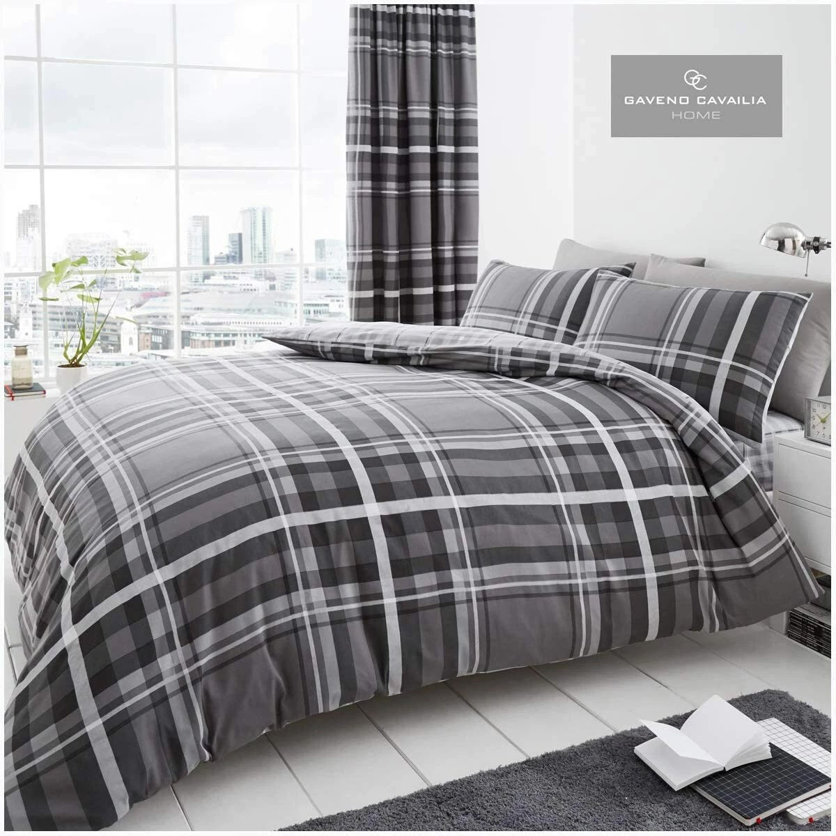 Soma Haus Grey Black Duvet Set