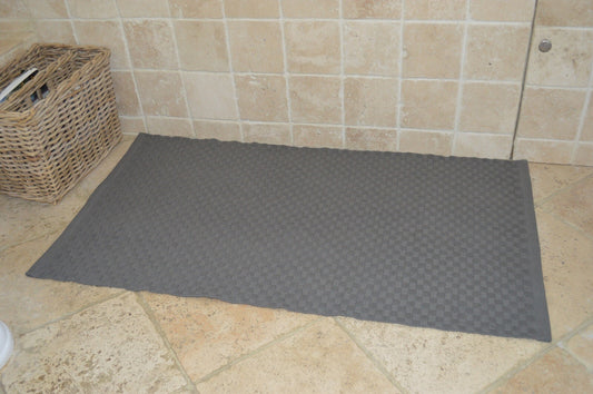 Soma Haus Padstow Basketweave Bath Mat Charcoal