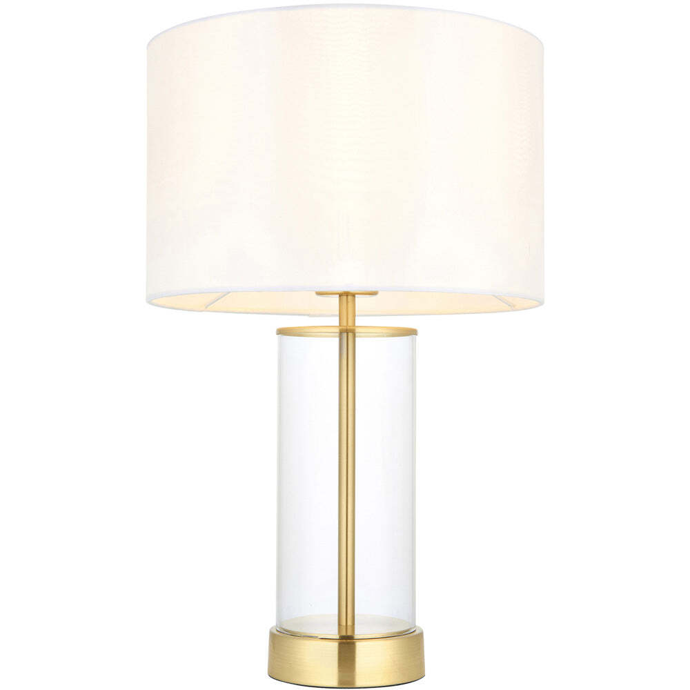 Soma Haus Satin Brass and Glass Table Lamp
