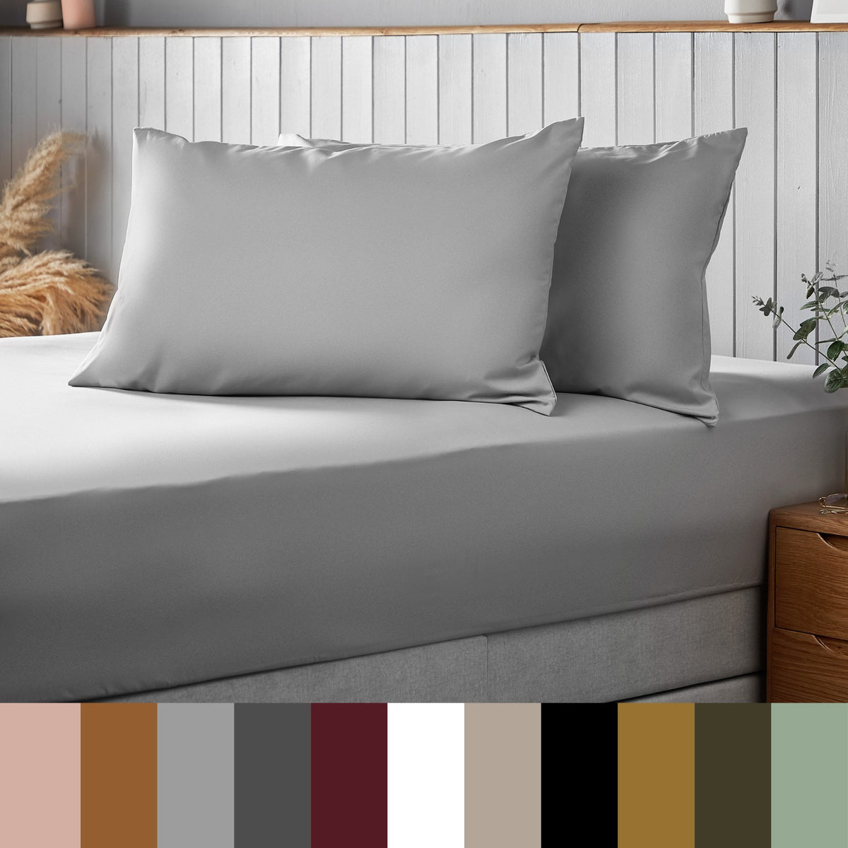 Soma Haus Silentnight Supersoft Fitted Sheet Charcoal