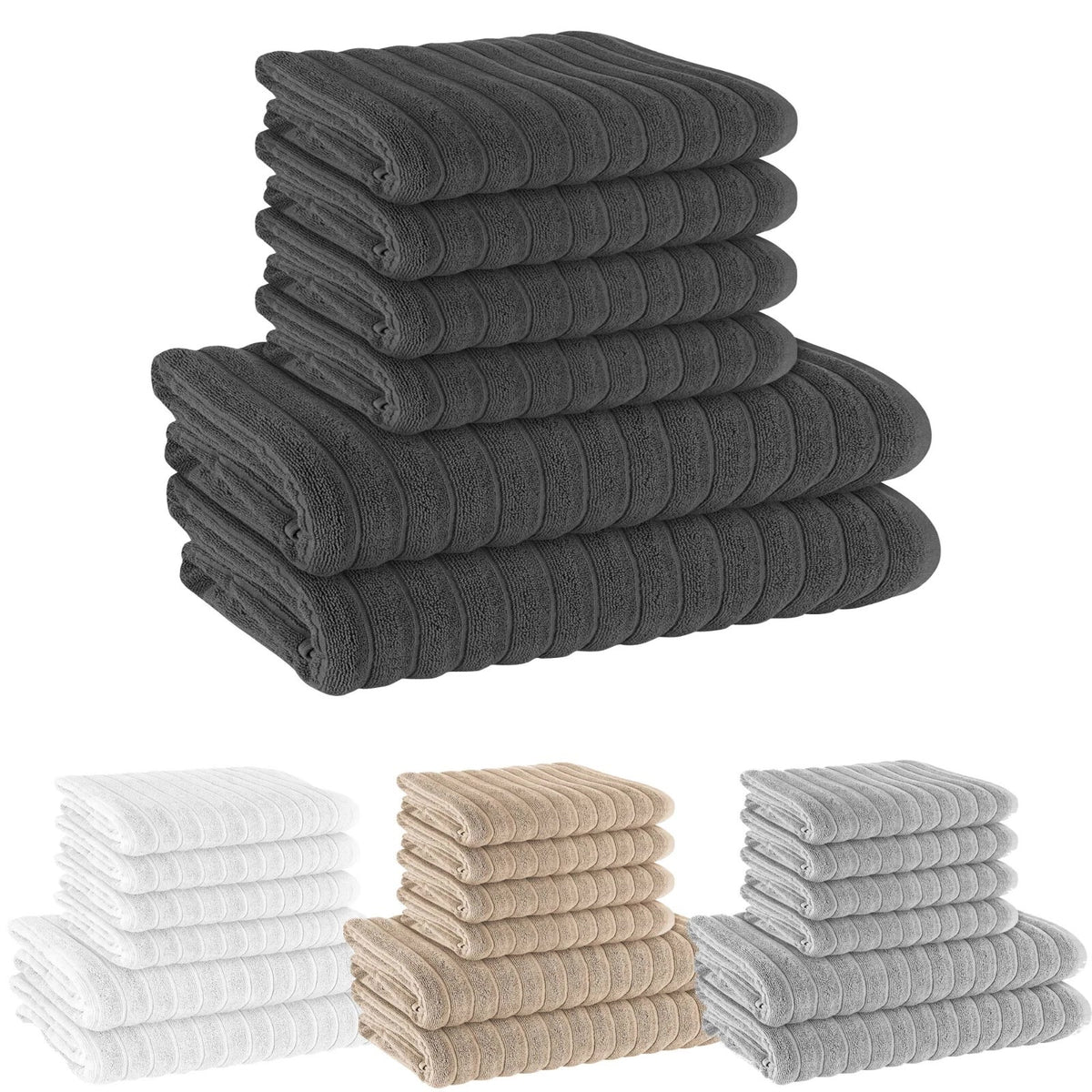 Soma Haus Ribbed Hydro Towels 6pc
